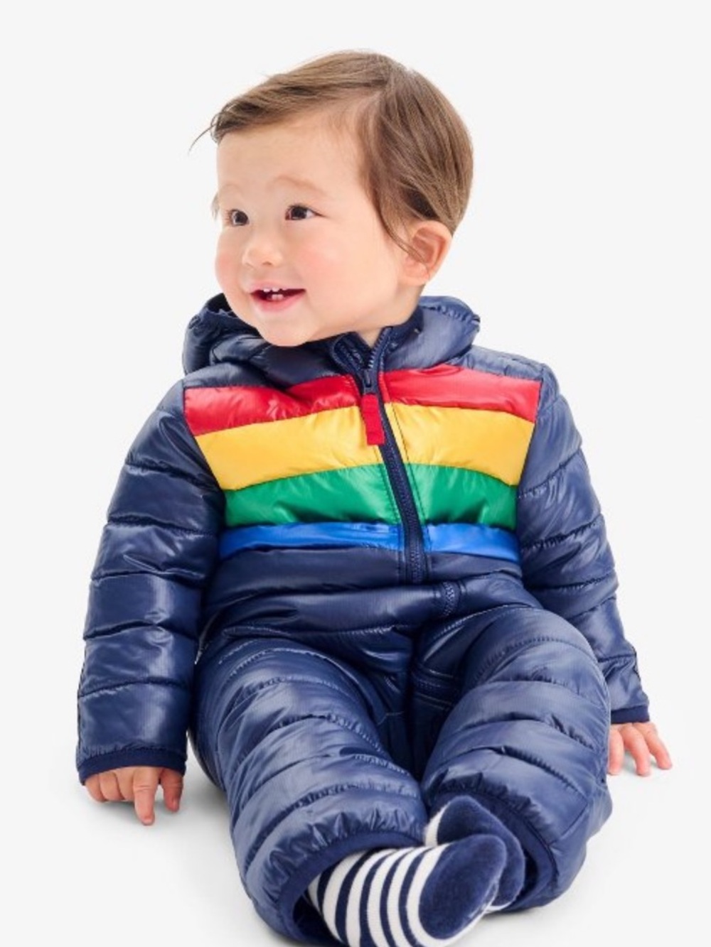 Primary Rainbow Lightweight Puffer Suit Toddler 18-24mo